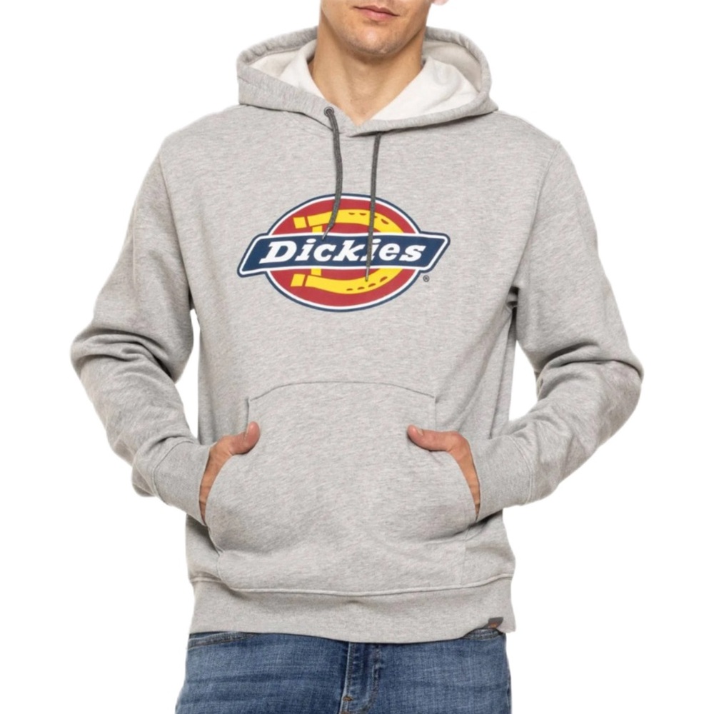 DICKIES LOGO RELAXED FIT  FLEECE HOODIE / HEATHER
GREY 2XL 43-46"